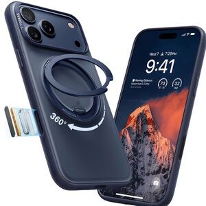 TORRAS 360 Magnetic Stand For IPhone 17 Pro Max Case